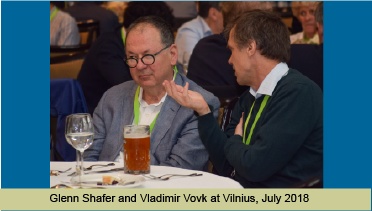 Glenn Shafer and Vladmire Vovk at Vilnius, July 2018